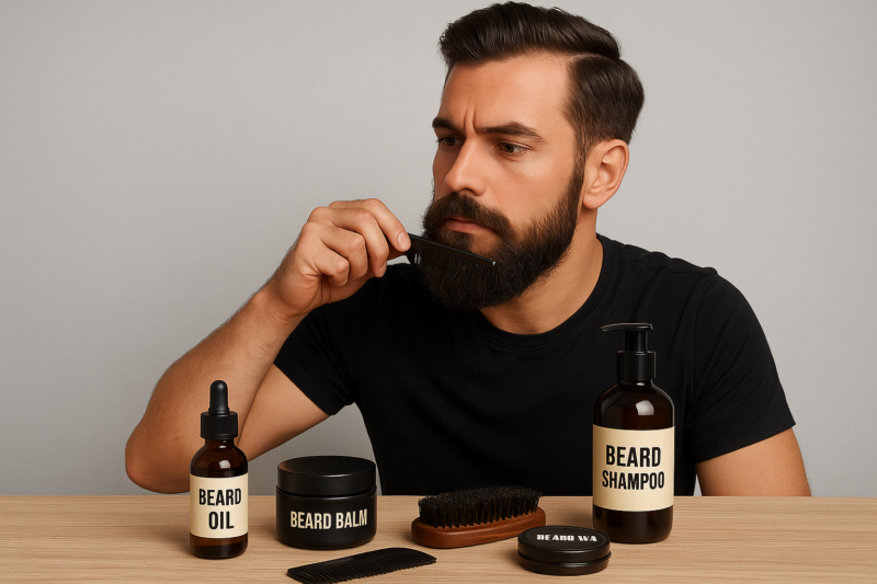 Beard wash and conditioner set for a coordinated cleansing routine