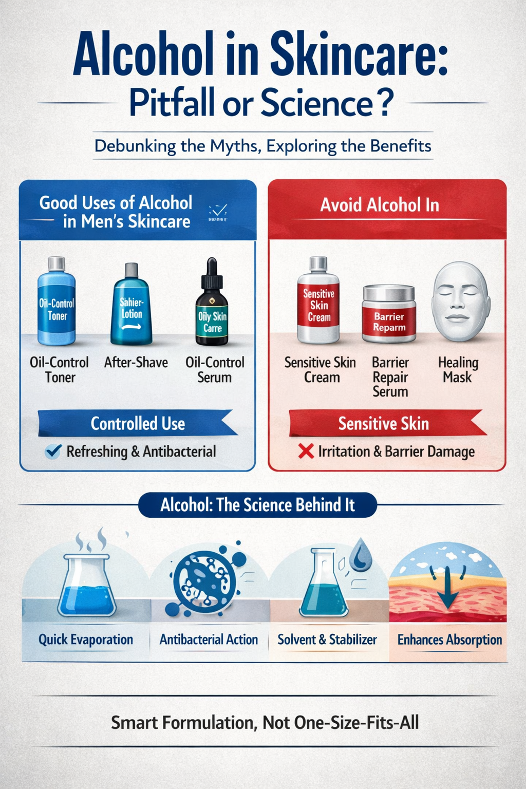 alcohol in men’s skincare