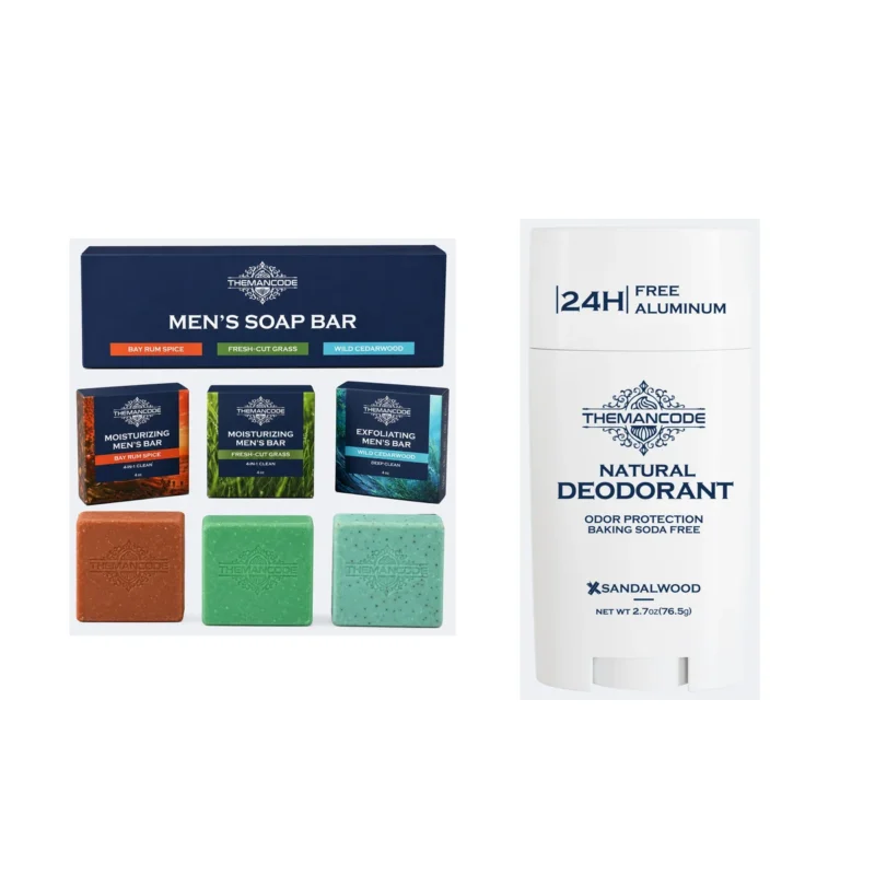 TheManCode mens soap bar collection and natural deodorant