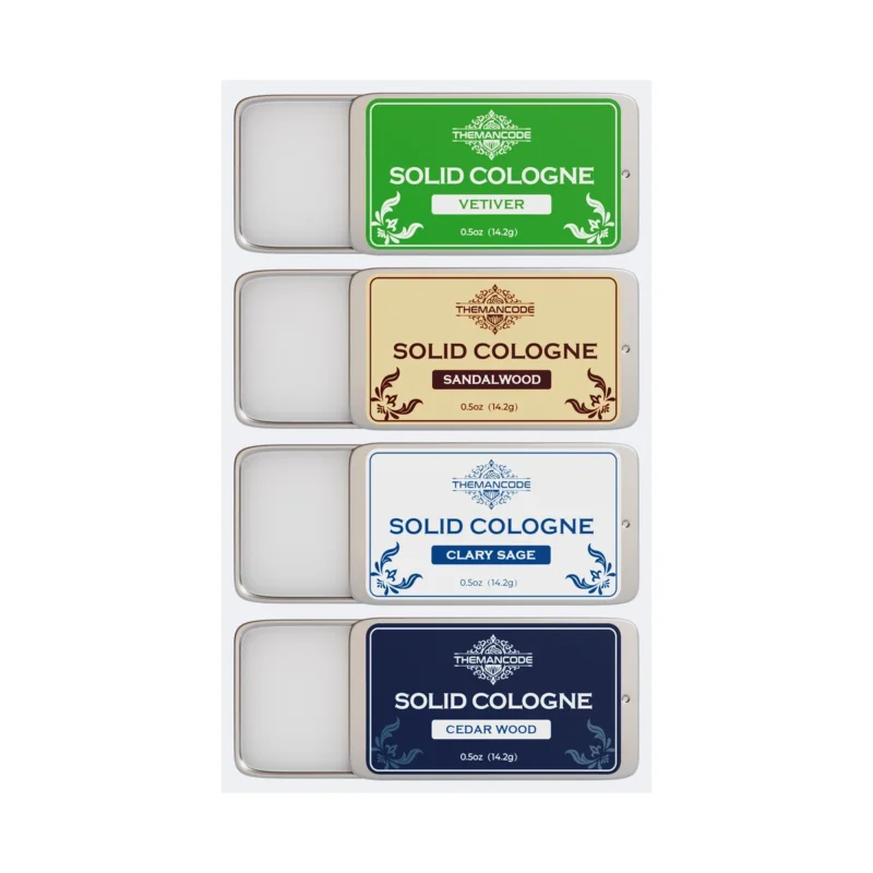 TheManCode solid cologne collection in four scents